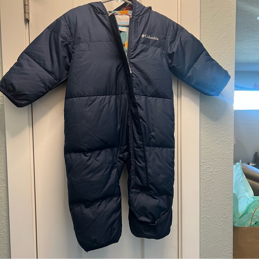 Navy Blue Hooded Columbia Baby Bunting (6-12mo)